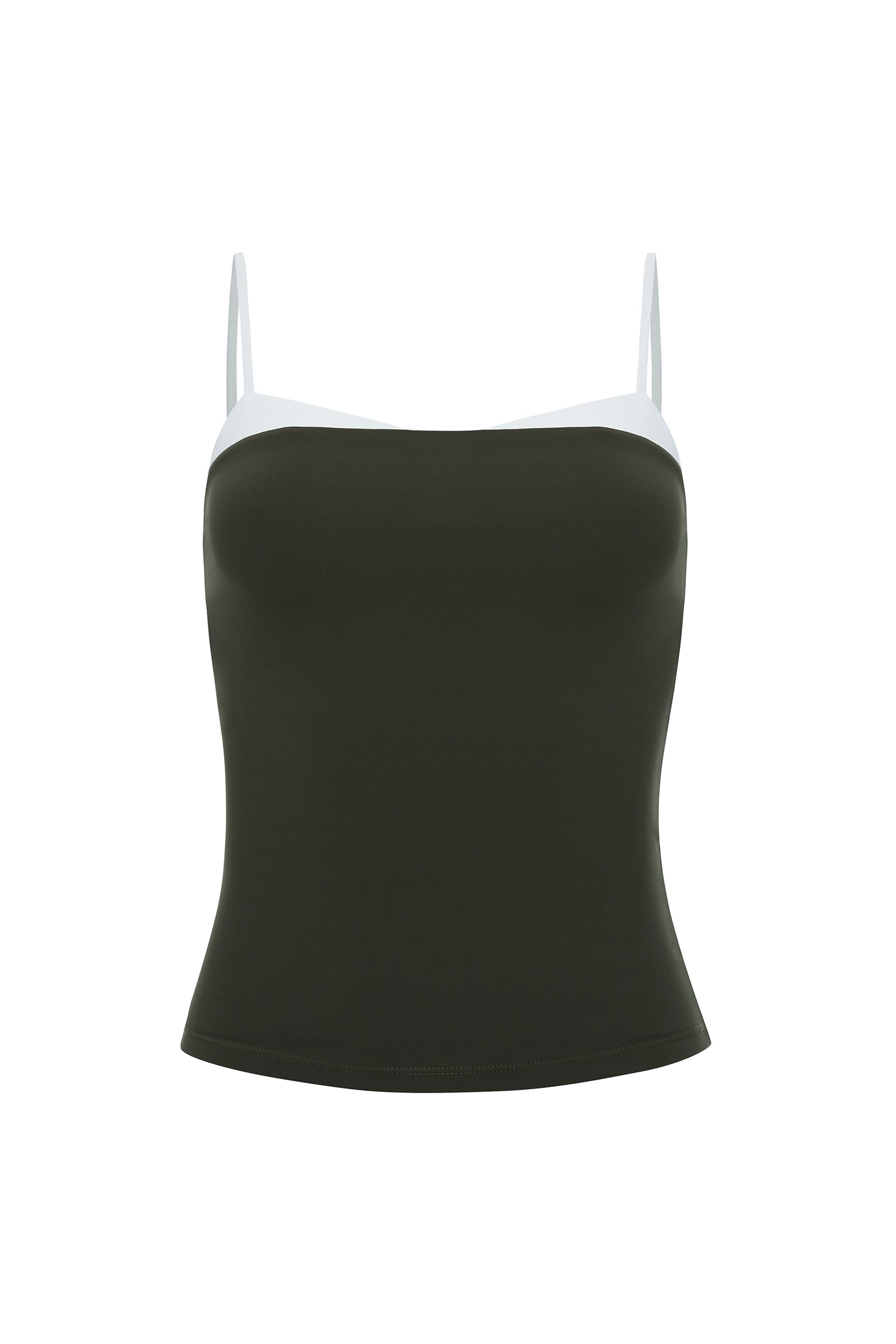 UltraSoft Two Tone Thin Strap Tank Top
