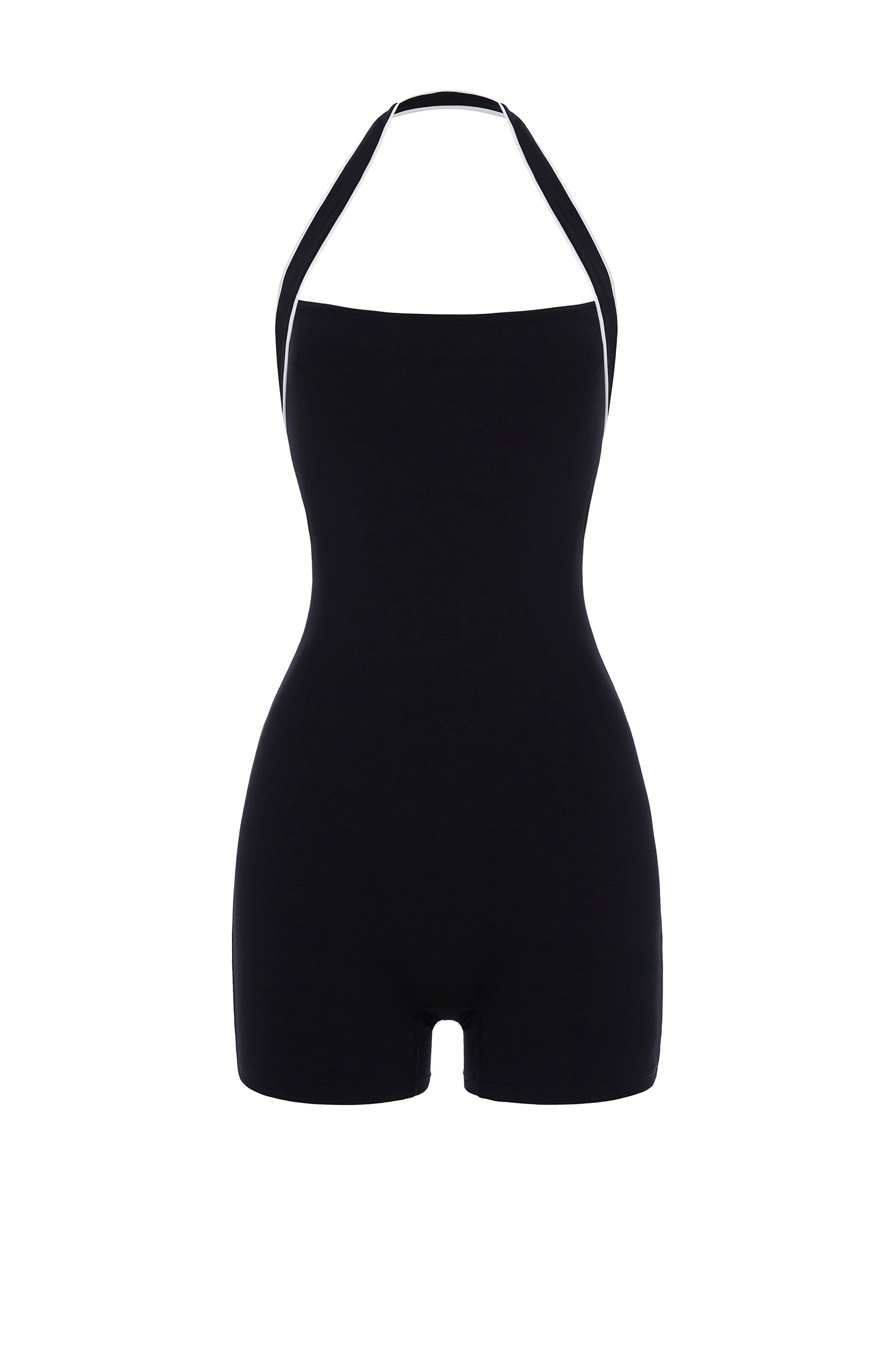 SuperSculpt Two Tone Halter Neck Bodysuit