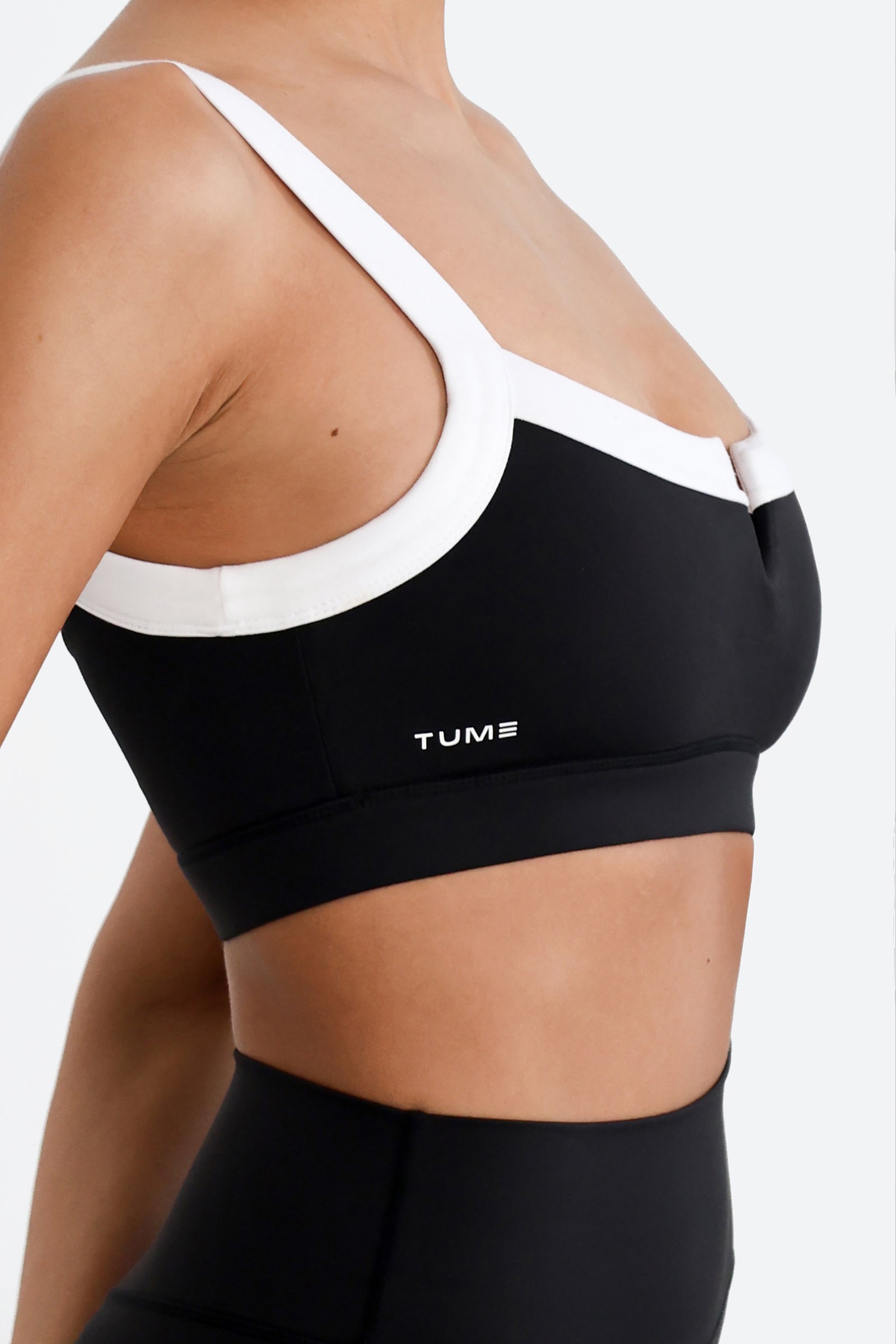 SuperSculpt Two Tone V Notch Sports Bra