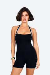 SuperSculpt Two Tone Halter Neck Bodysuit